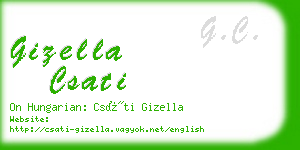 gizella csati business card